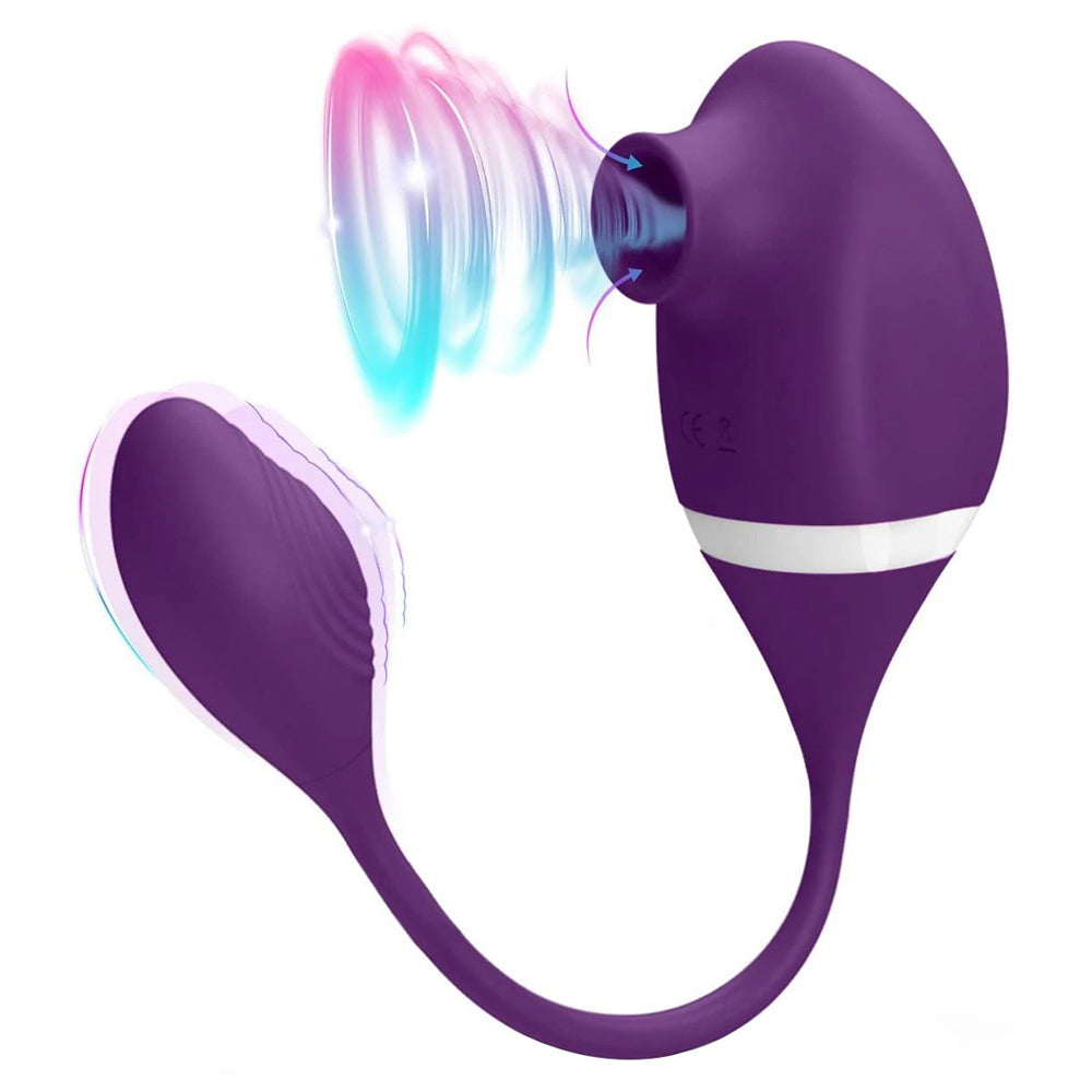 2 In 1 G-Spot & Clitoral Sucking Vibrator With Vibrating Egg