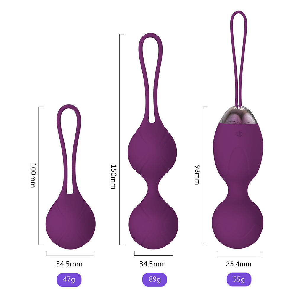 Doctor Recommended Pelvic Floor 10 Vibration Modes Ben Wa Balls with Loop