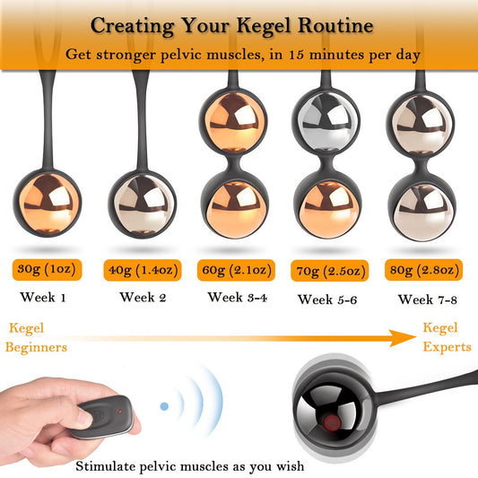 Remote Kegel Ben Wa Balls Kit For Women Bladder Control Exercise Weights
