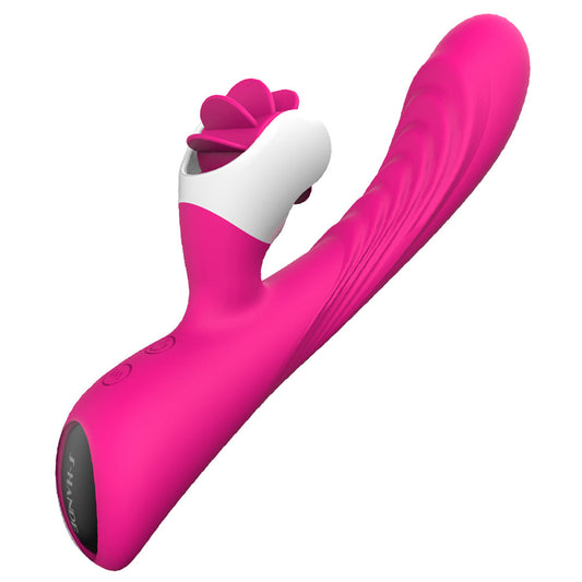 6 Rotation 9 Vibration Modes G Spot Rabbit Vibrator with 9 Color Light