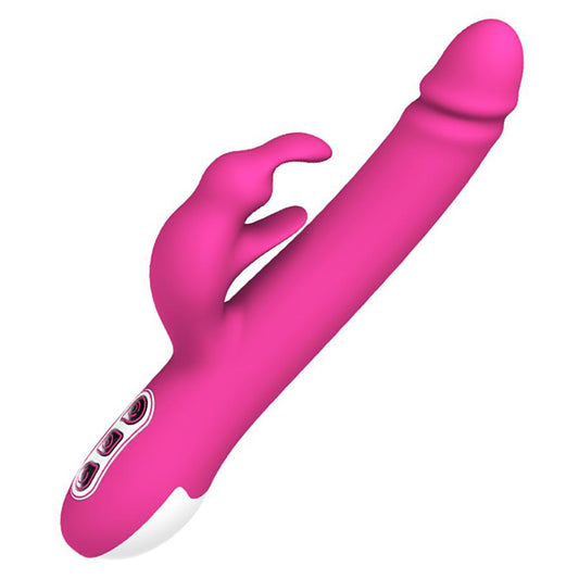 7 Vibrations 360° Rotating Rabbit Vibrator G-Spot Clitoris Stimulation