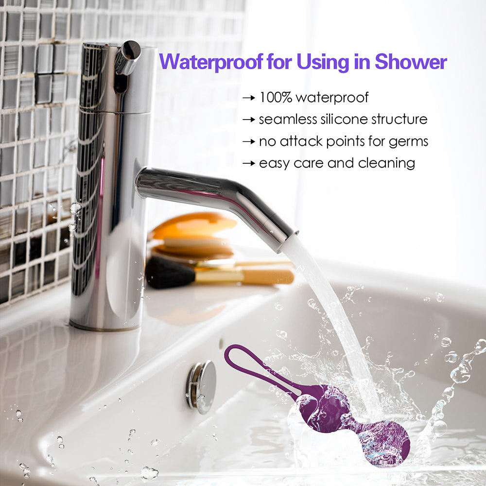 Doctor Recommended Pelvic Floor 10 Vibration Modes Ben Wa Balls with Loop