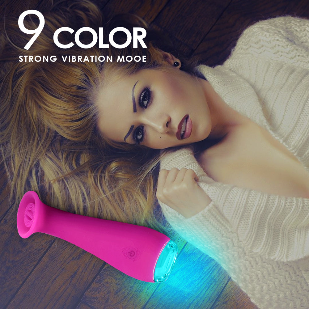 9 Kinds Vibration LED Clitoral Nipple Tongue Licking Vibrator