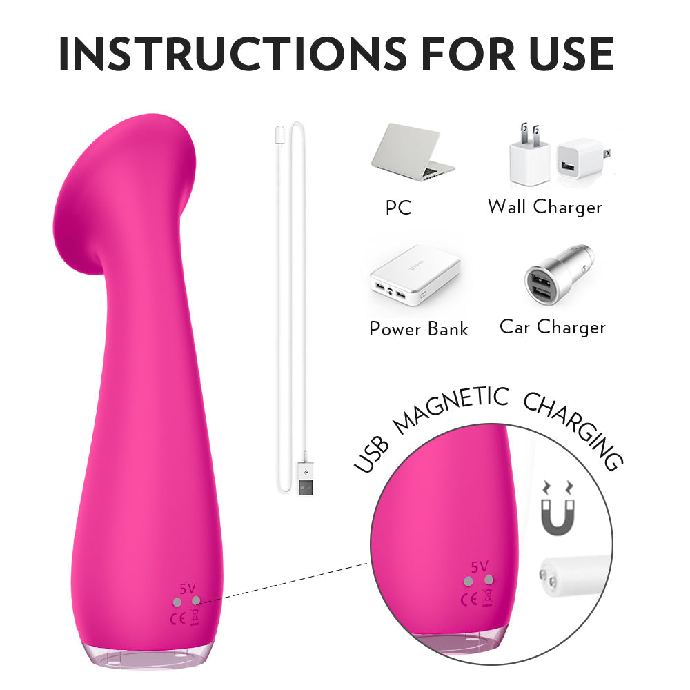 9 Kinds Vibration LED Clitoral Nipple Tongue Licking Vibrator