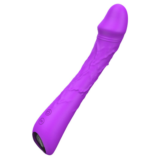9 Modes Bendable Realistic Penis G-Spot Vibrator with Colorful Lights