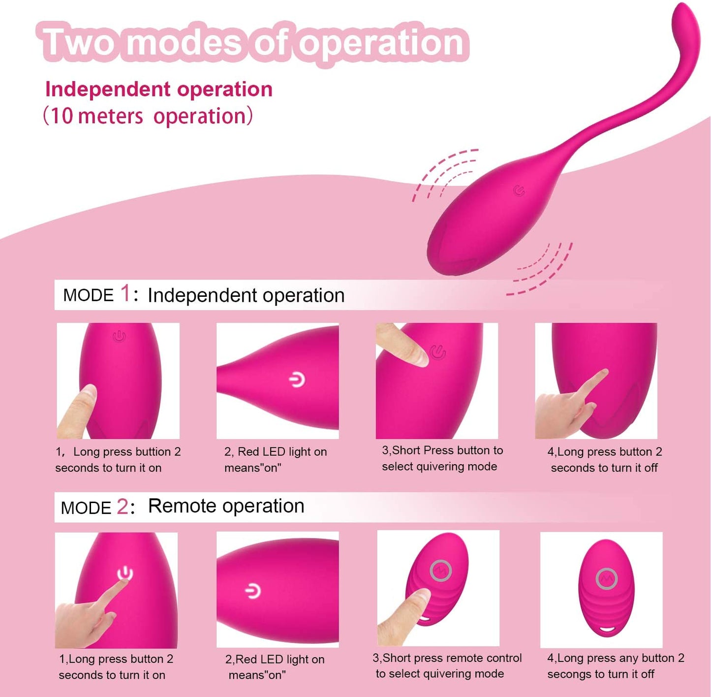 Ben Wa Kegel Balls For Strengthen Pelvic Floor Muscles 10 Modes Bullet Vibrator