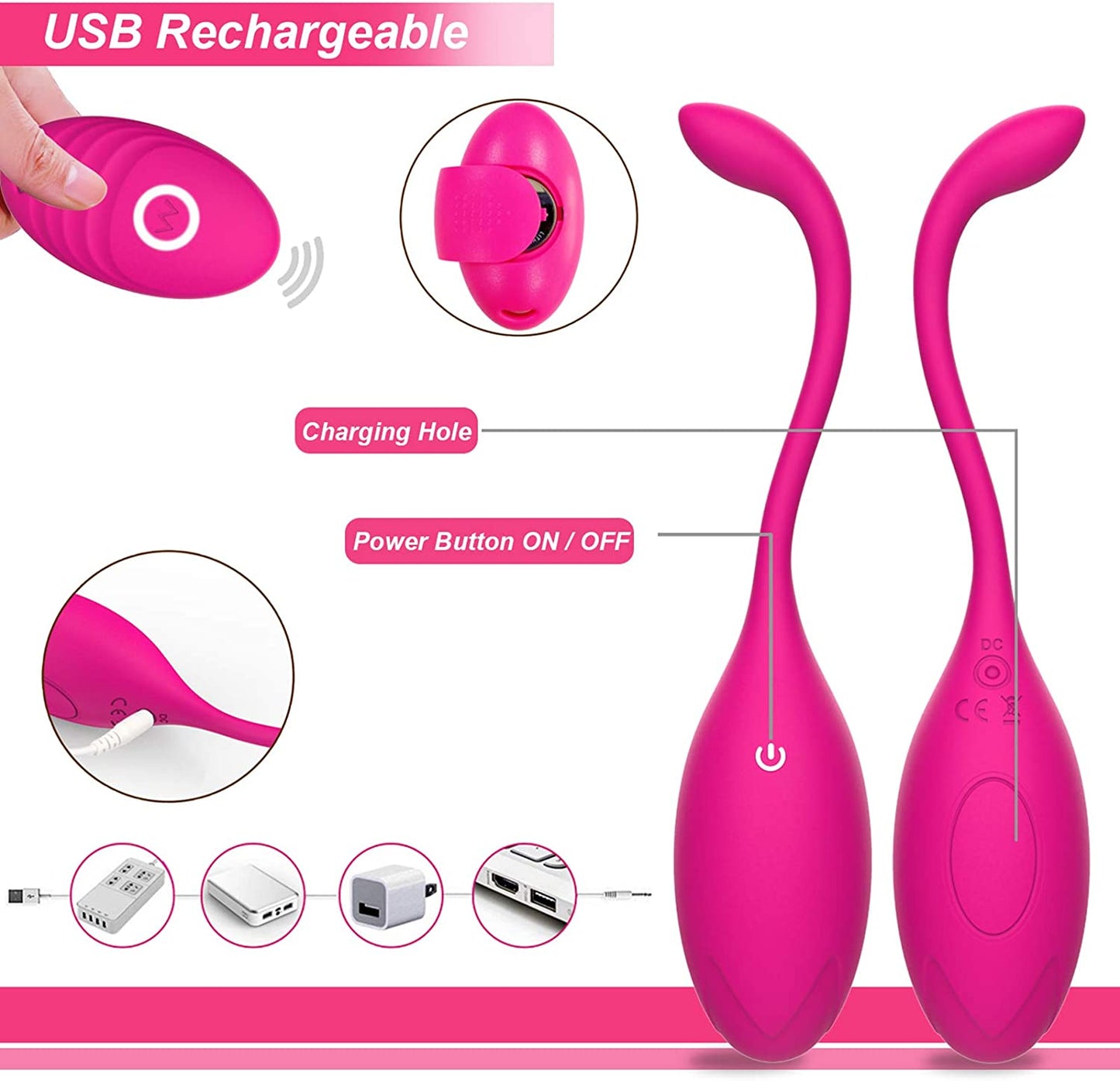 Ben Wa Kegel Balls For Strengthen Pelvic Floor Muscles 10 Modes Bullet Vibrator