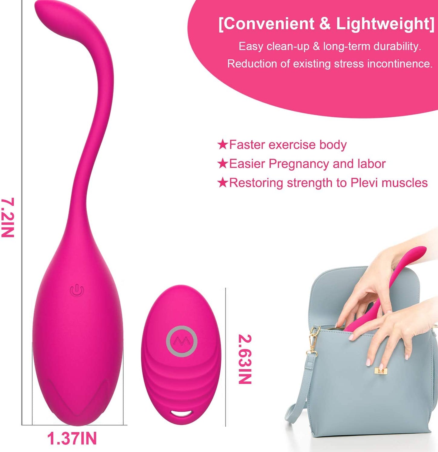 Ben Wa Kegel Balls For Strengthen Pelvic Floor Muscles 10 Modes Bullet Vibrator