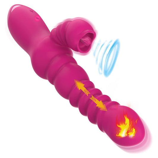 Powerful Thrusting G Spot Clitoral Licking Vibrator 7 Vibrations & 3 Pulsations