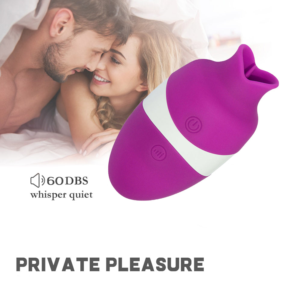 Sucking & Licking 2 In 1 Clitoral Vibrator Double Stimulation