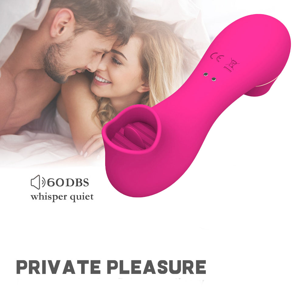 2 In 1 Clitoral Sucking & Licking G Spot Vibrator 10 Dual Stimulation