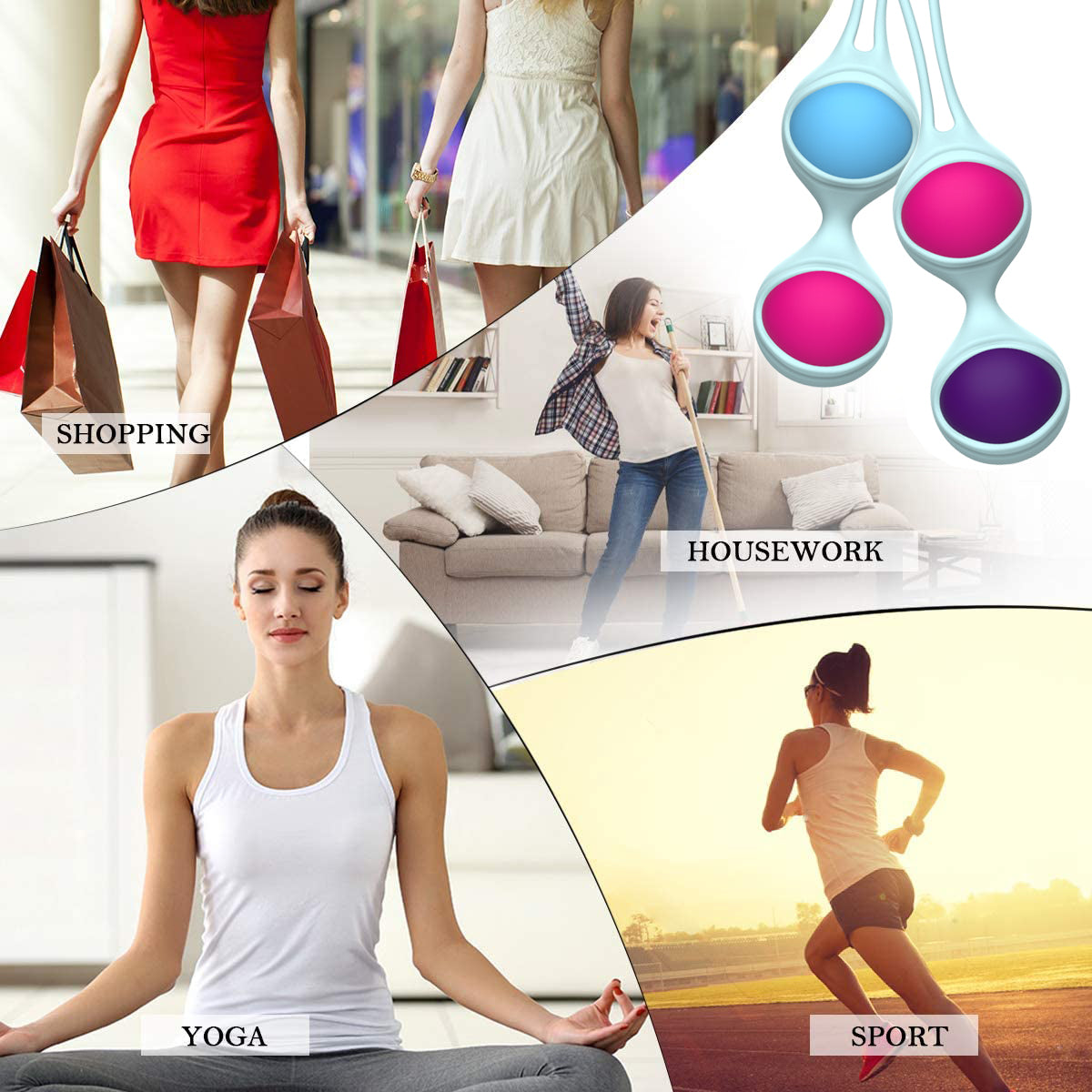 Variable Weight Kegel Ball for Bladder Control Vaginal Tighter Training Kit