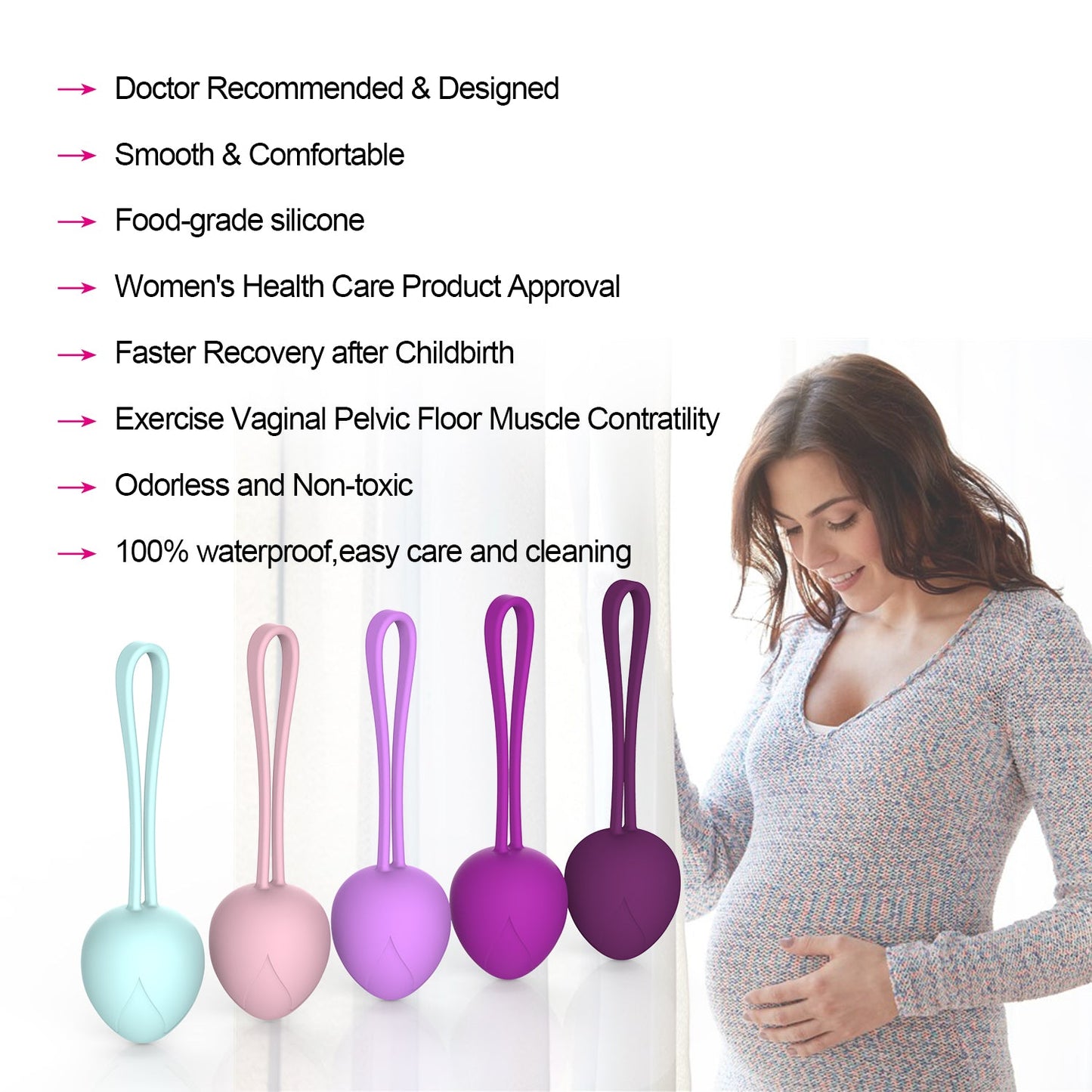 Ben Wa Kegel Ball Set 5 Pcs Progressive Weights