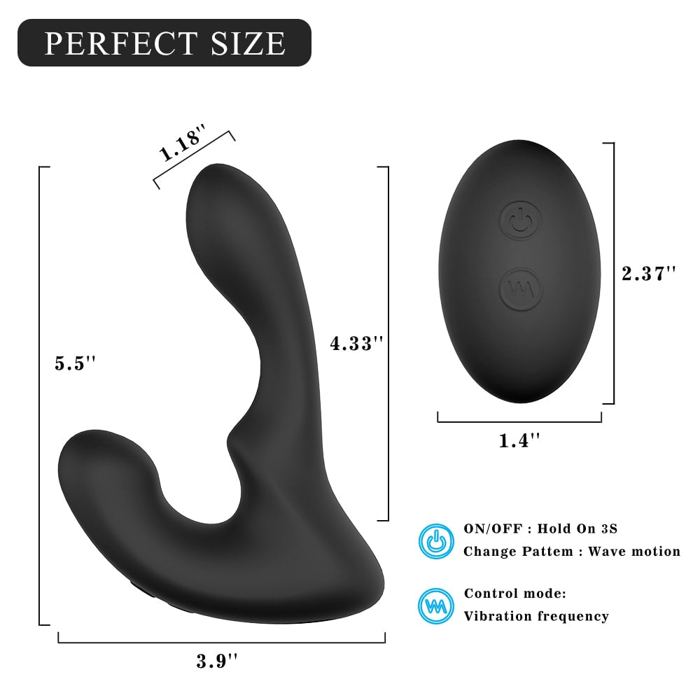 9 Combined Modes Wave-Motion Vibrating Prostate Massager Anal Vibrator