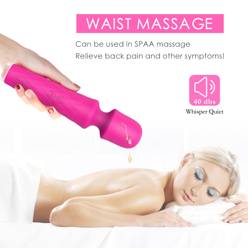 7*4 Modes 7-Color Light Base Wand Massager Handle Without Vibration