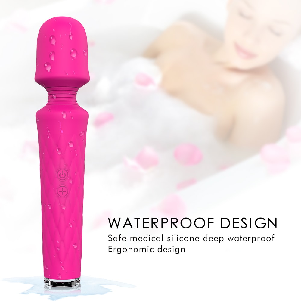 7*4 Modes 7-Color Light Base Wand Massager Handle Without Vibration