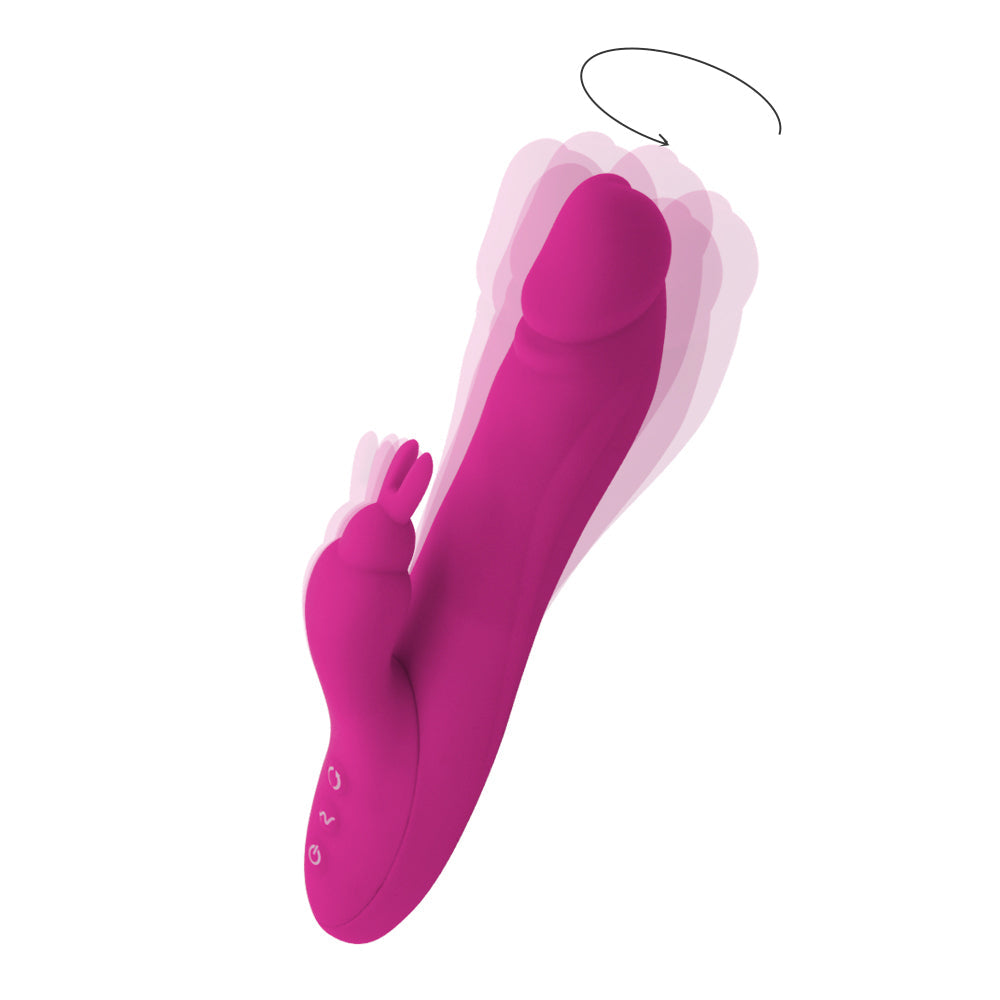 3 Rotating 7 Patterns Soft Silicone Realistic Dildo Rabbit Vibrator