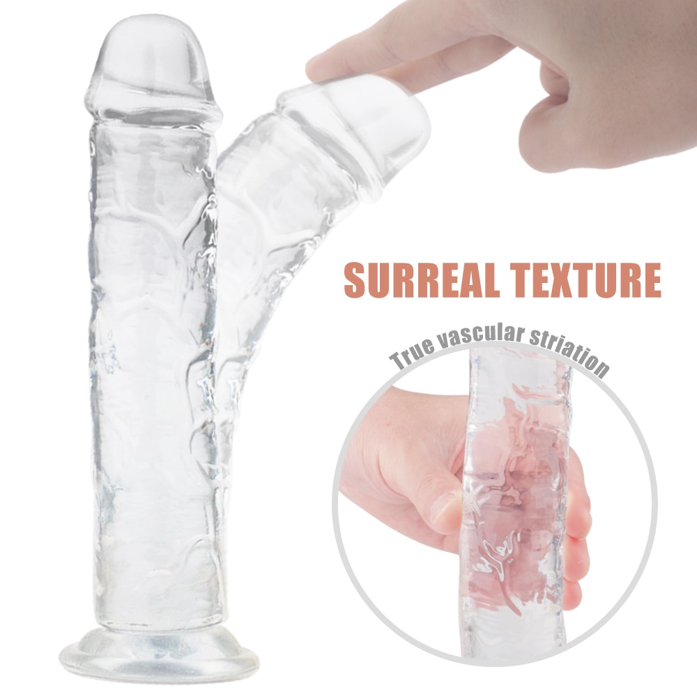 4 Kinds Size Super Suction Transparent Realistic Dildo Ball-free