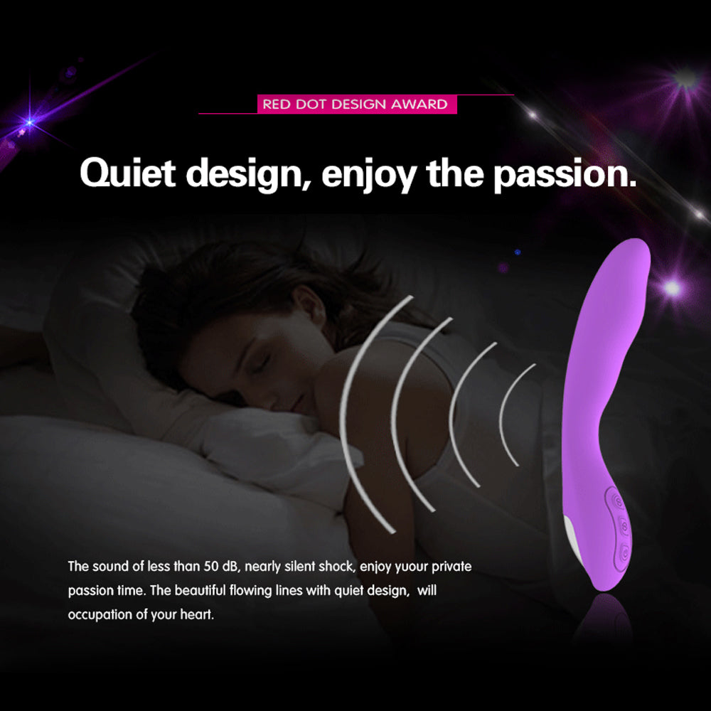 360° Rotation Silicone G Spot Dildo Vibrator with 10 Stimulating Modes