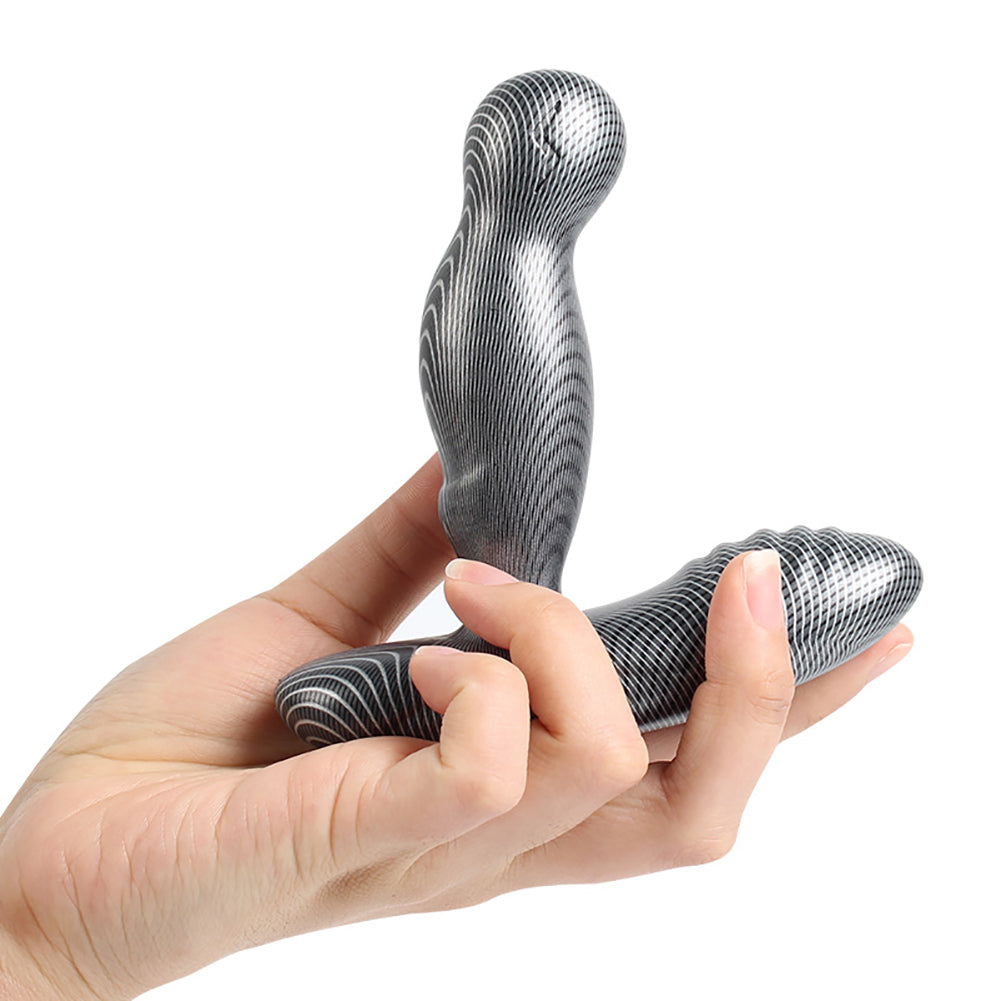 Heating Prostate Massager Carbon Fiber Pattern 3 Rotation 16 Vibration