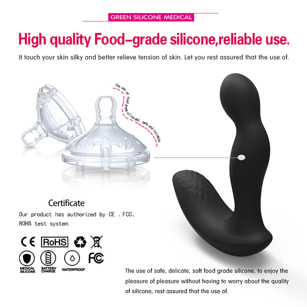 Vibrating Plug Remote Controlled 10 Modes Prostate Massager Stimulator