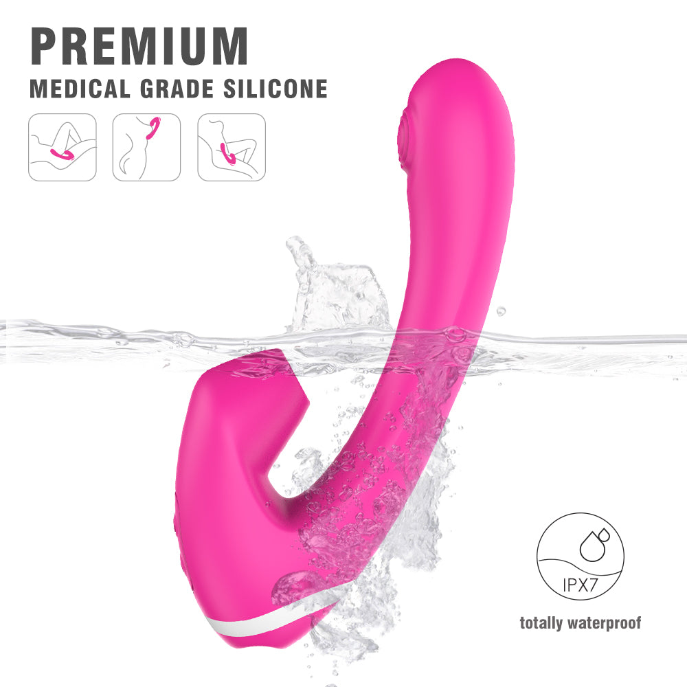 Suction Design G Spot Thumping Clitoral Sucking Vibrator 9*9 Modes