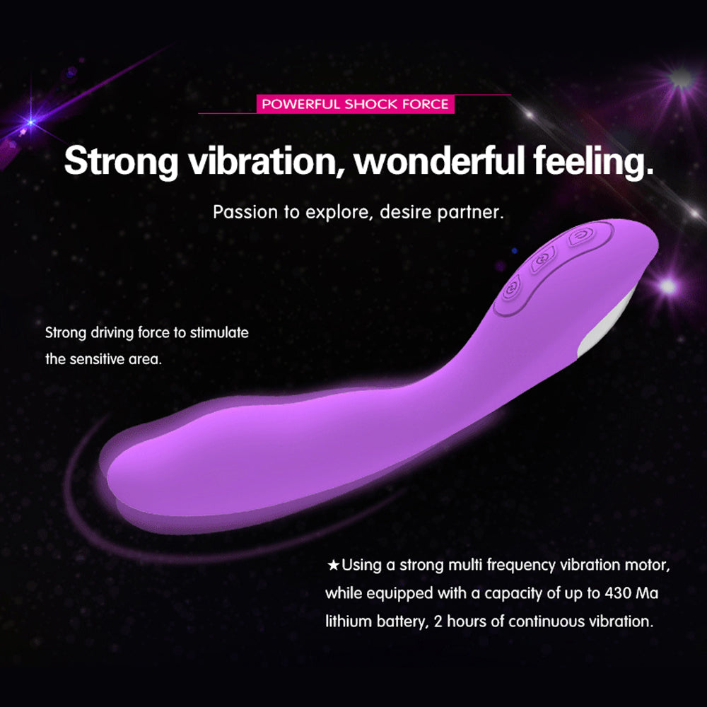 360° Rotation Silicone G Spot Dildo Vibrator with 10 Stimulating Modes