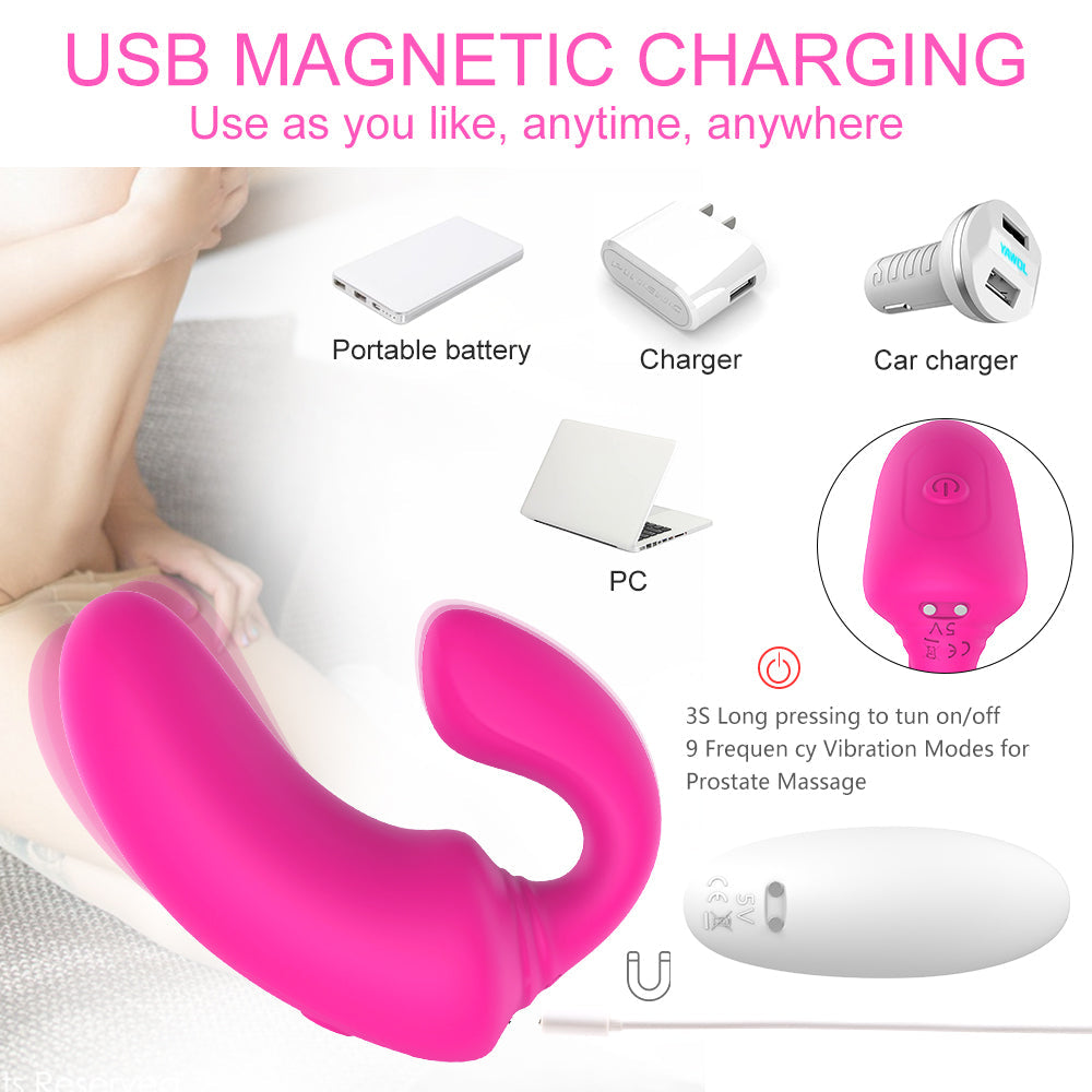 Waterproof Butterfly Vibrator 2*9 Frequencies Clitoral Anal Orgasm