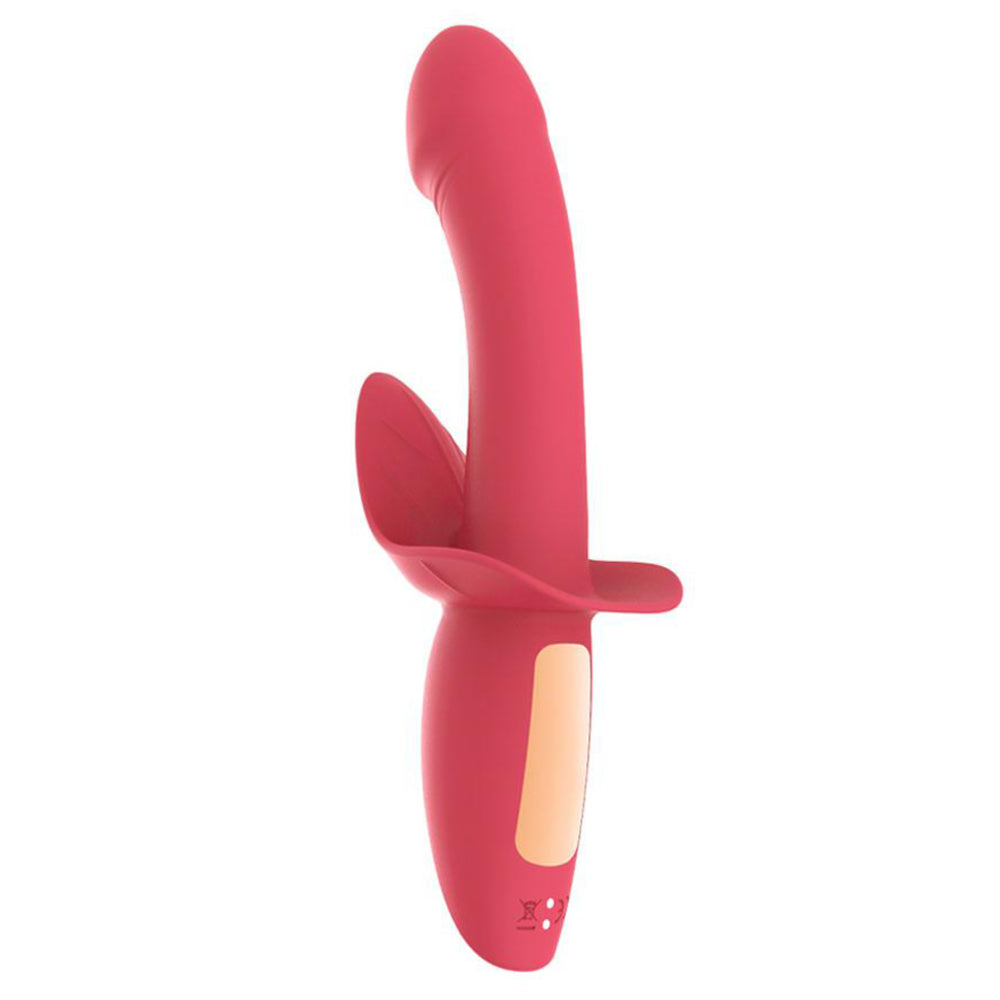 16 Powerful Patterns Soft G-Spot Dildo Vibrator with Clit Stimulation