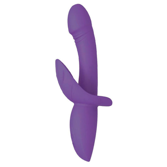 16 Powerful Patterns Soft G-Spot Dildo Vibrator with Clit Stimulation