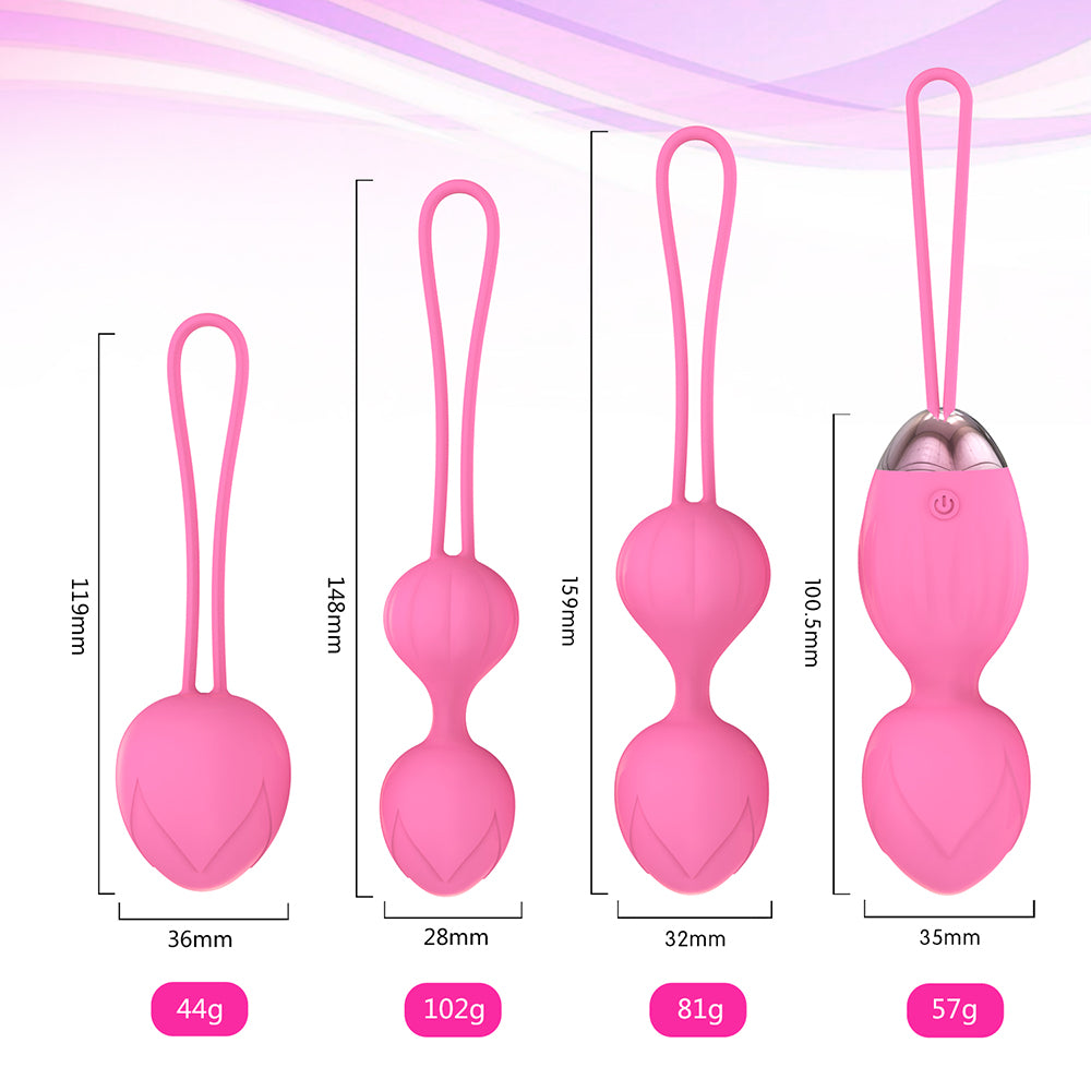 Silicone Kegel Balls Kit Tightening Exercises Weights Remote 10 Modes