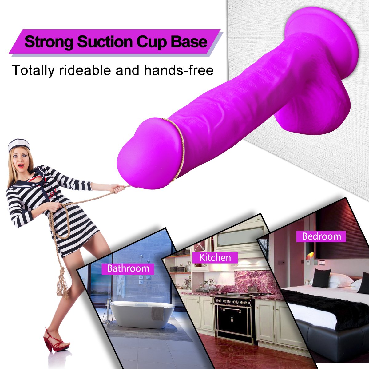 9.5 Inch Super Soft Liquid Realistic Silicone Dildo Lifelike Penis