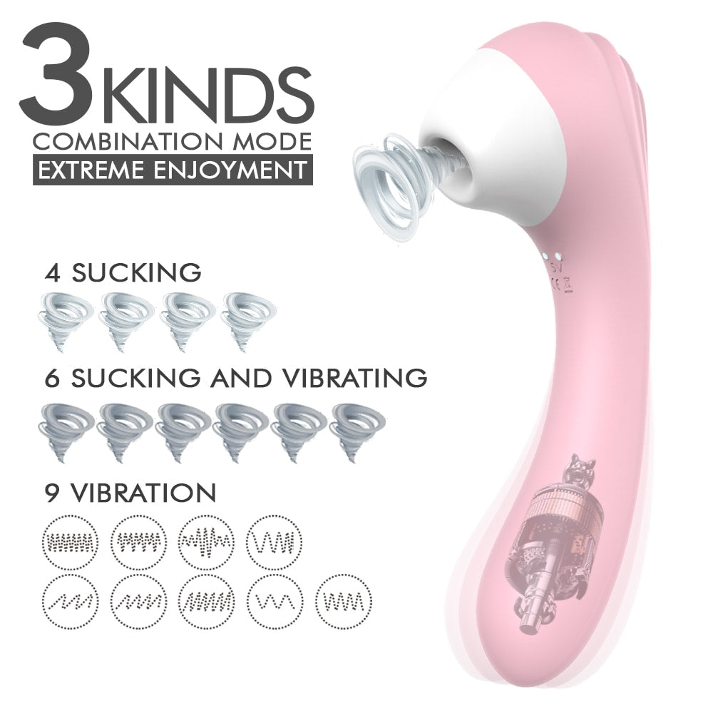 Clitoral Sucking G-Spot Vibrator With 10 Suction & 9 Vibration