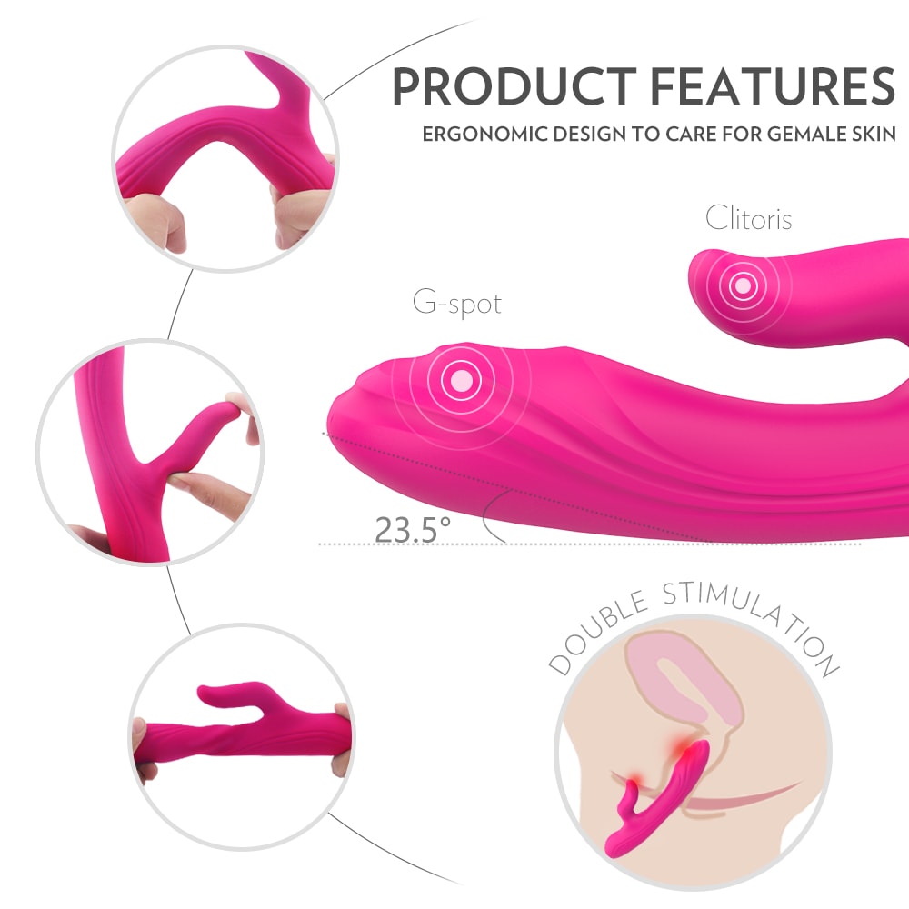 G-Spot Rabbit Vibrator 9 Stimulation Patterns for Women or Couple Fun