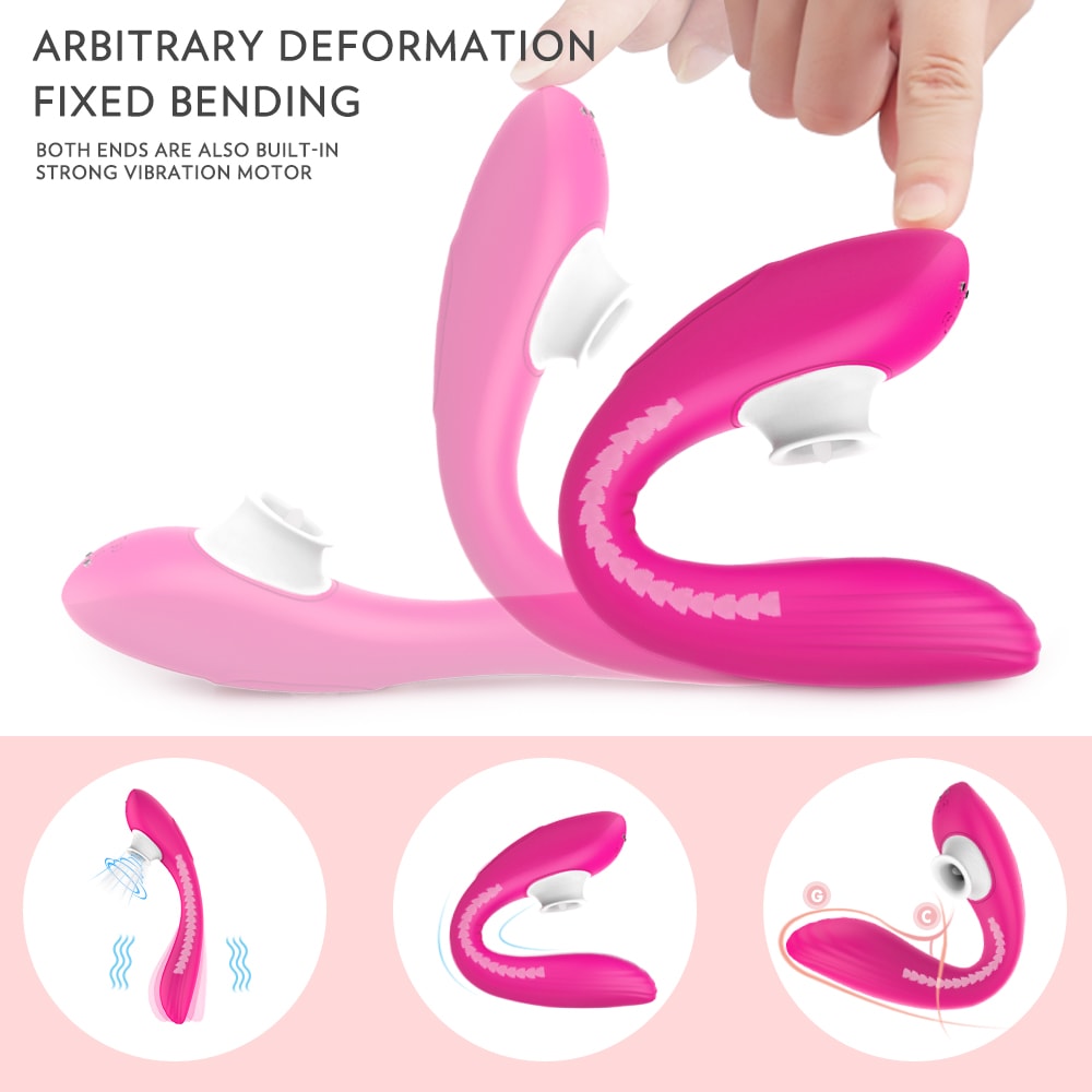 Tongue Clitoral Vibrator G-spot Bending 9 Sucking & Vibrating Modes