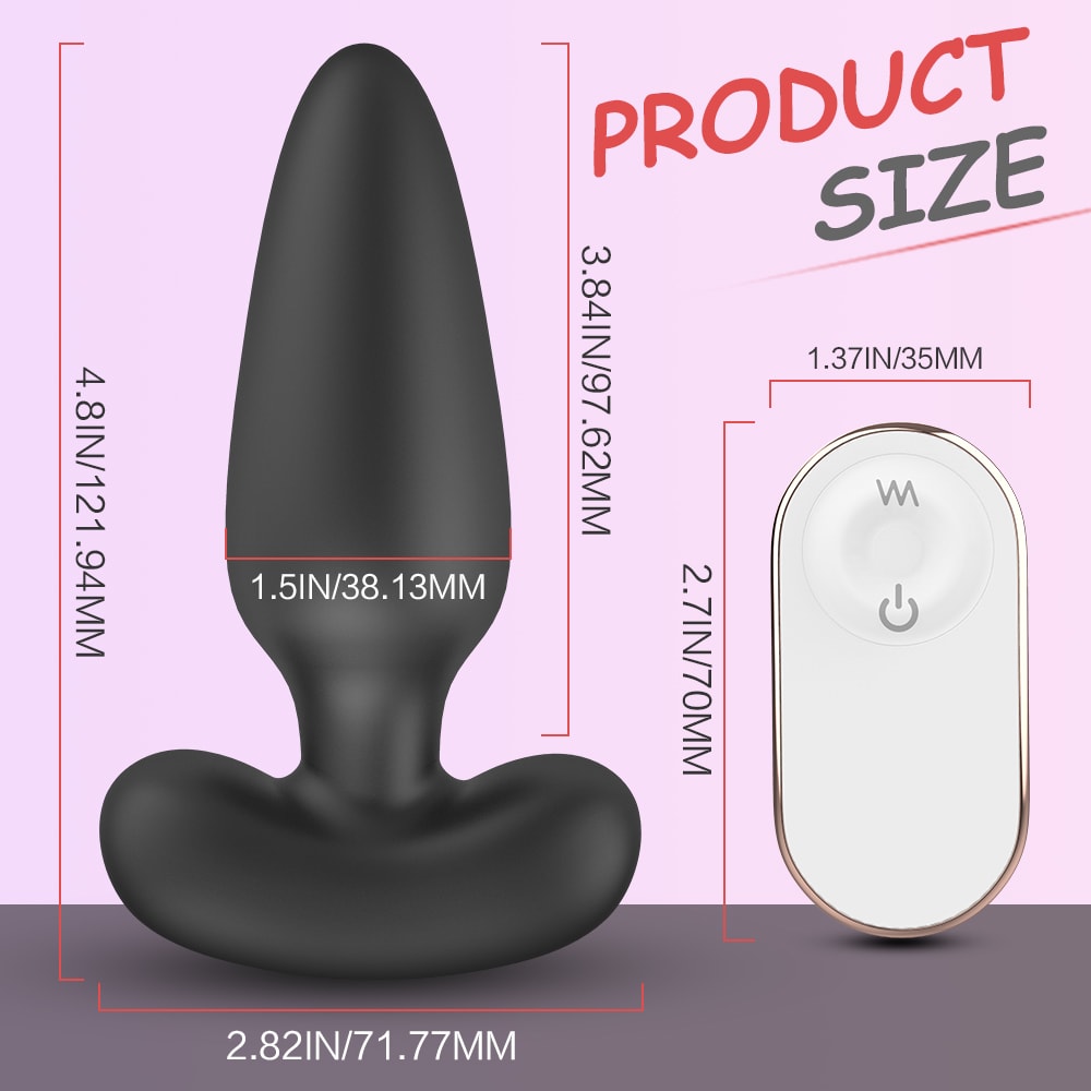 9 Frequencies Remote Control Vibrating Anal Butt Plug Rechargeable