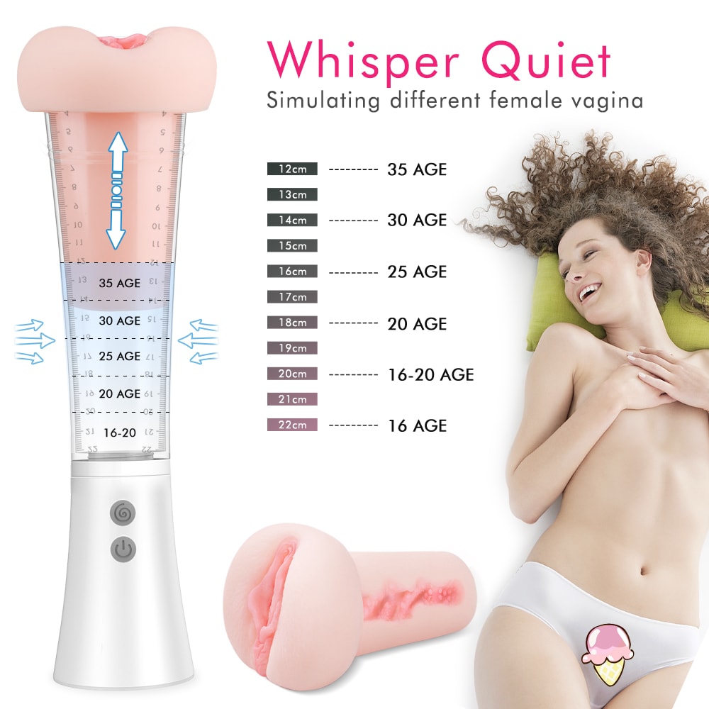 2 IN 1 Detachable Male Masturbation Cup Automatic 9-Suction Enlarger