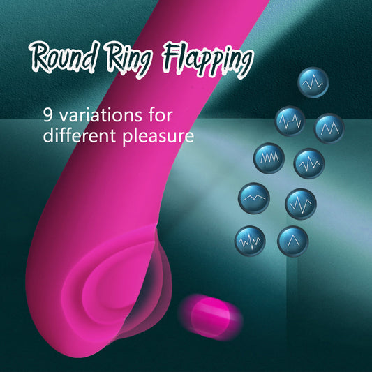 9 Flapping & Vibrating Patterns G Spot Vibrator Clit Nipple Massager