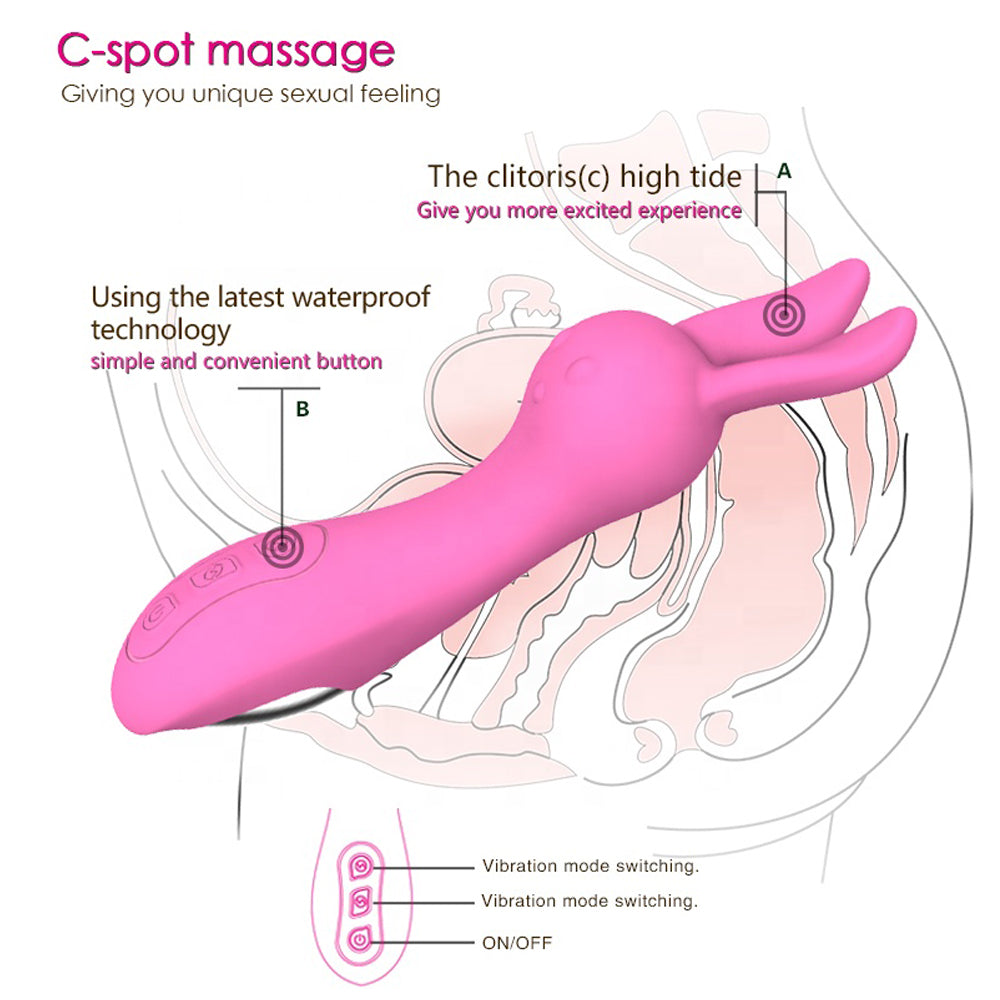 Petite Size Clitoral Rabbit Vibrator G-Spot Stimulation 10 Strong Modes