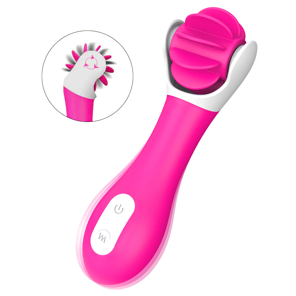 3 IN 1 Functions 360° Rotating Tongue Licking Clitoral Vibrator G Spot