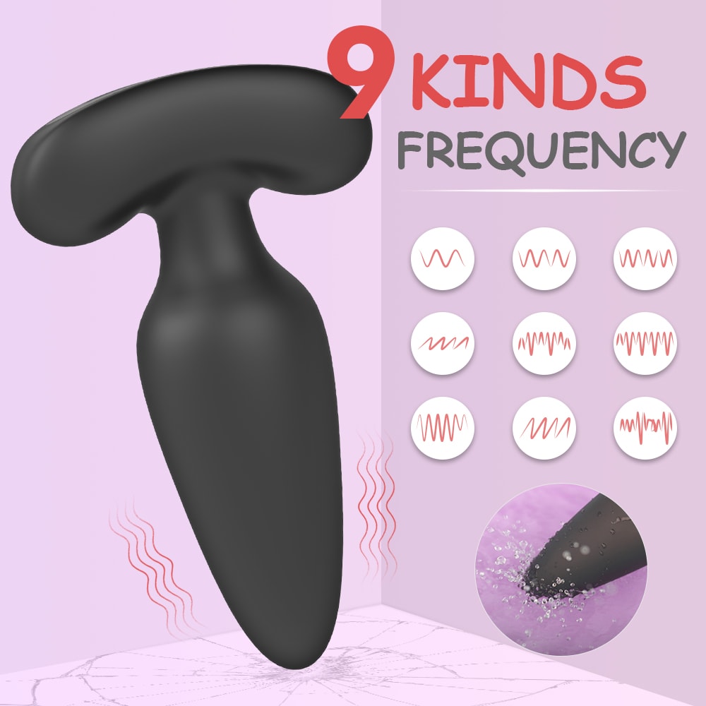 9 Frequencies Remote Control Vibrating Anal Butt Plug Rechargeable