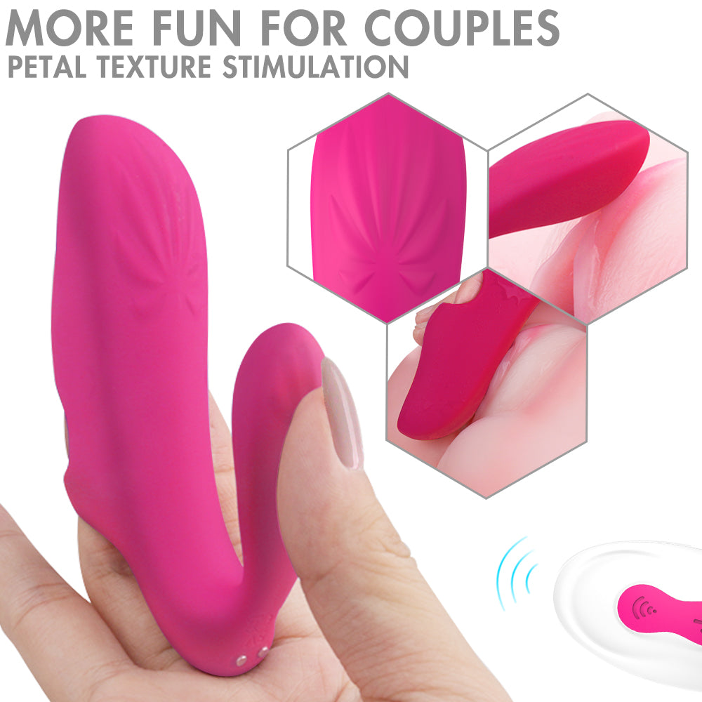 Finger Vibrator 9 Modes Dual Motors Clitoral G-Spot Stimulator Remote