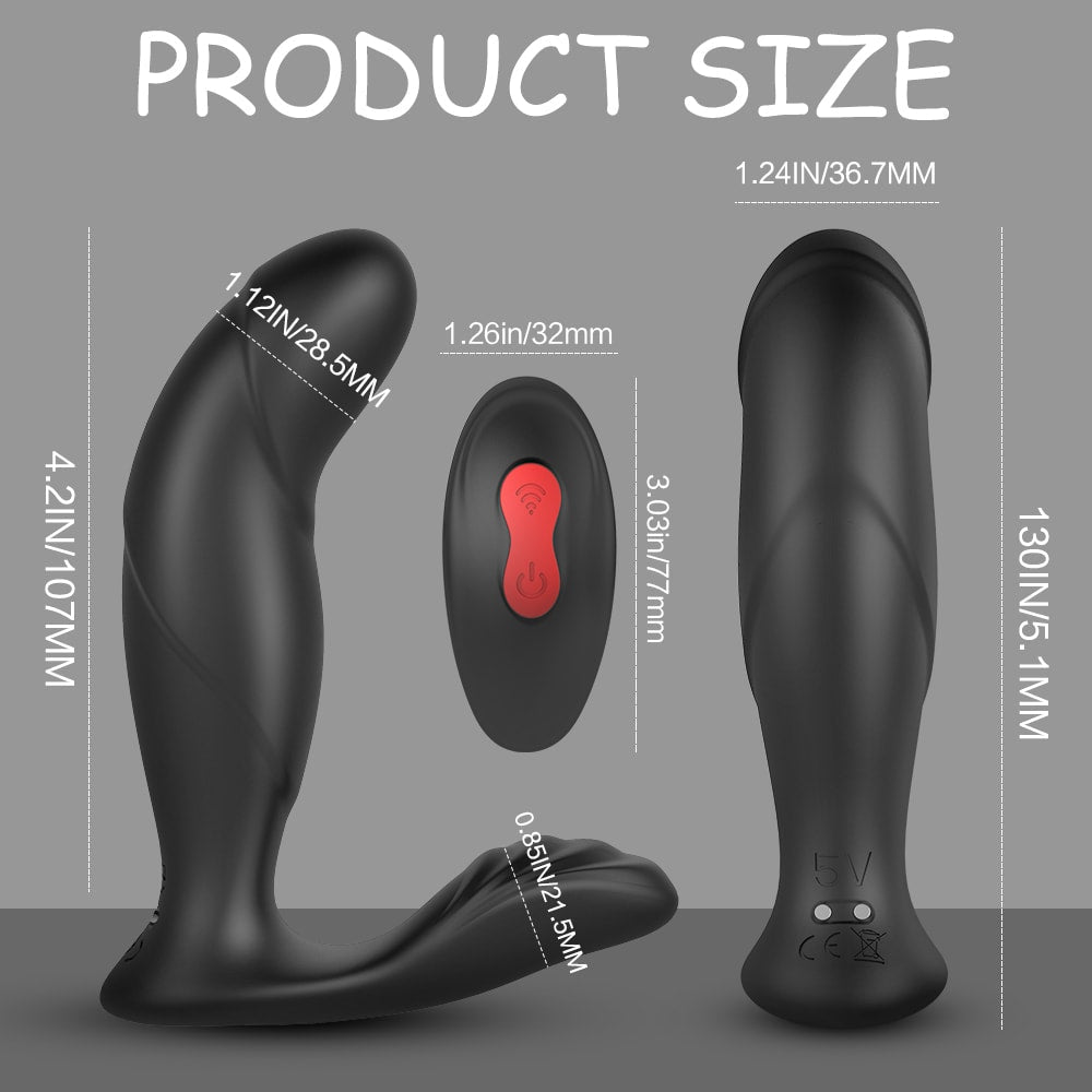 Two Point Stimulation Prostate Massager 9 Speeds Anal Vibrator