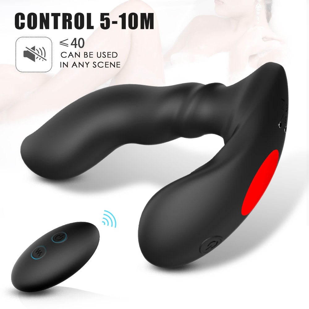 Prostatic Massager Remote Control Dual Motors Anal Vibrator 9 Patterns