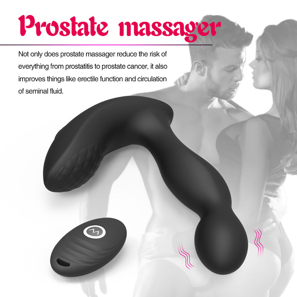 Vibrating Plug Remote Controlled 10 Modes Prostate Massager Stimulator