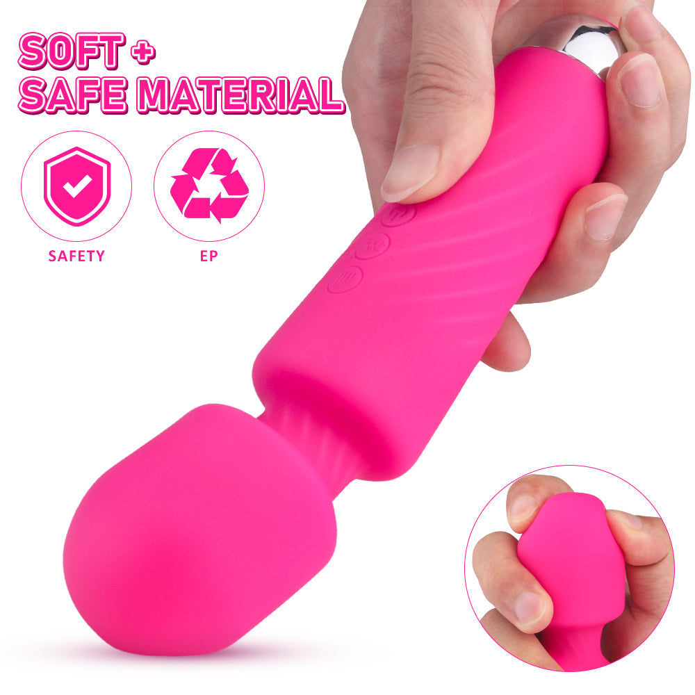 Mute Wand Massager Rechargeable 7 Frequencies 4 Speeds Body Recovery