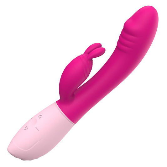 5 Modes 5 Speeds Rabbit Dildo Vibrator With Bunny Ears for Clit Stimulate