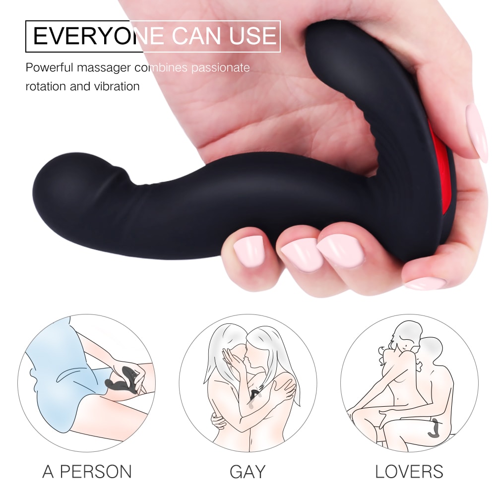 Rotating Anal Vibrator G-Spot Prostate Massager Perineum 9*9 Modes