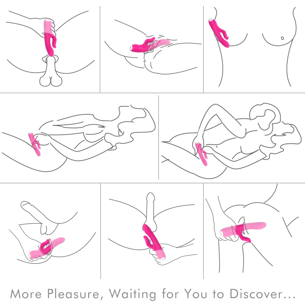 G-Spot Rabbit Vibrator 9 Stimulation Patterns for Women or Couple Fun