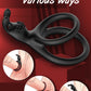 Silicone Dual Cock Ring With Rabbit Ears for Clitoral Stimulation